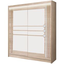 Dulap-cupe Fadome Carmen CAR-20 (Sonoma Oak/White Gloss)