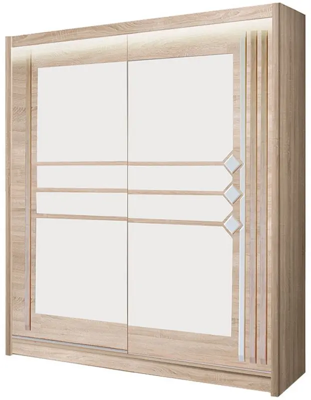 Dulap-cupe Fadome Carmen CAR-20 (Sonoma Oak/White Gloss)