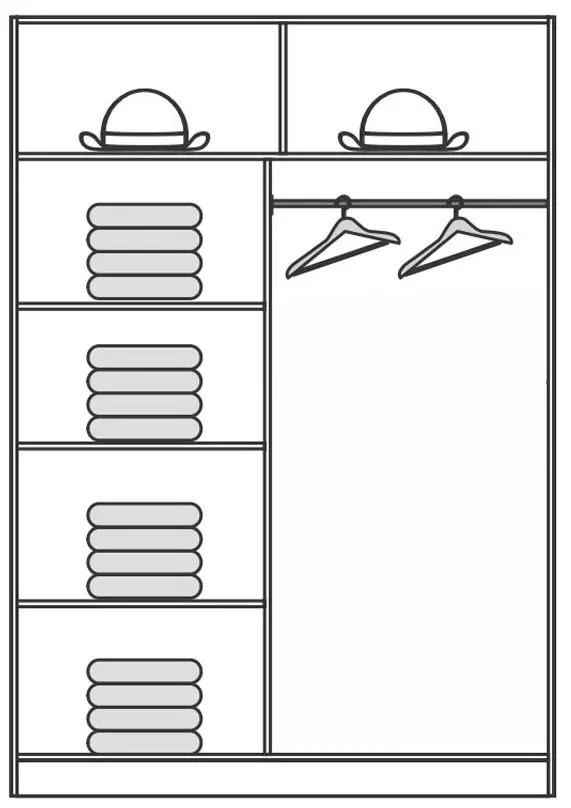 Dulap-cupe Fadome Effect EF-3-150 (Columbia Nut/Cappuccino) - 2