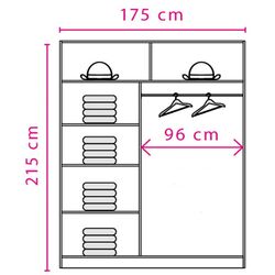 Шкаф-купе Fadome Effect EF-3-175 (Columbia Nut/Cappuccino) Thumb
