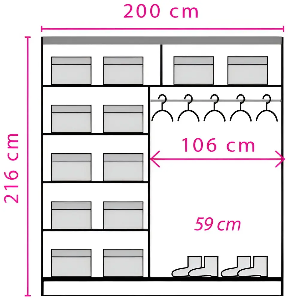 Шкаф-купе Fadome Effect EF1-200 (White) - 3