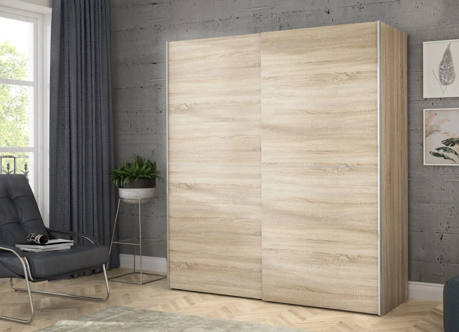 Dulap-cupe Fortuna Dederik W3NS82232-D30 (Sonoma Oak)