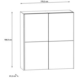 Dulap-cupe Fortuna Kaikais KAIS82241-D53 (Wotan Oak) Thumb
