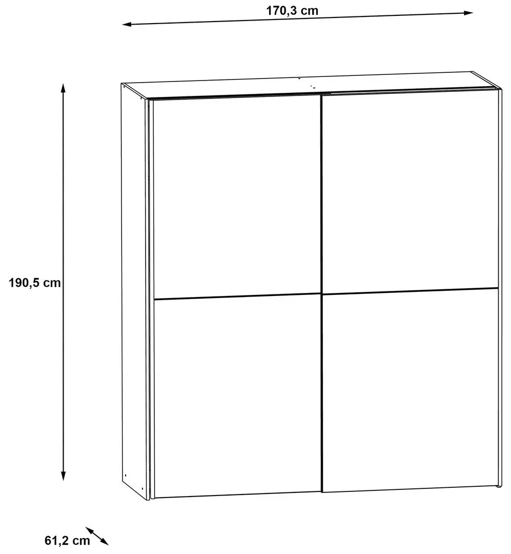 Dulap-cupe Fortuna Kaikais KAIS82241-D53 (Wotan Oak)