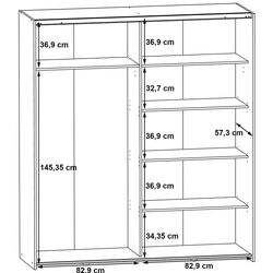 Dulap-cupe Fortuna Kaikais KAIS82241-D53 (Wotan Oak) Thumb