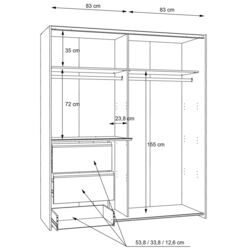 Dulap-cupe Fortuna Winn2 W2QS8233S-120 (White) Thumb