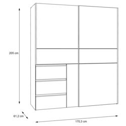 Dulap-cupe Fortuna Winn2 W2QS8233S-D30F (Sonoma Oak) Thumb
