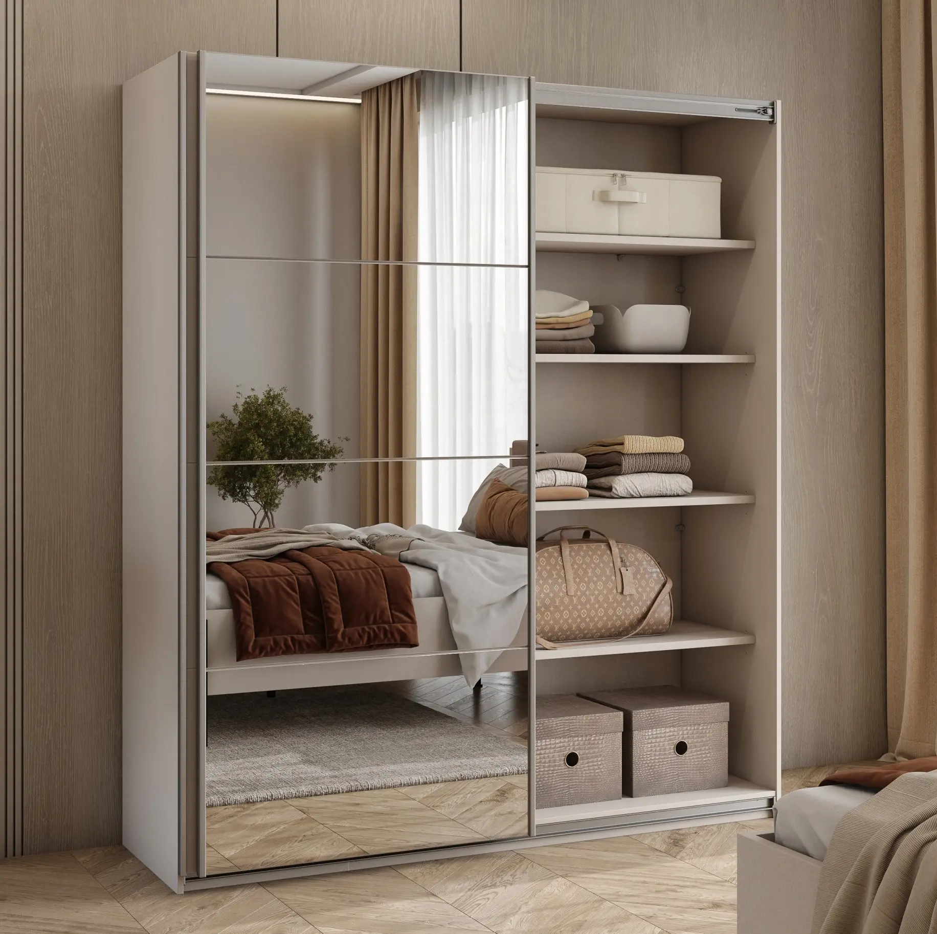 Шкаф-купе Helvetia Beta 22KL1656 (Cashmere) - 9