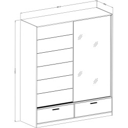 Dulap-cupe Helvetia Beta 22MA1662 (Mauvella Oak) Thumb