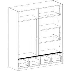 Dulap-cupe Helvetia Beta 22MA1662 (Mauvella Oak) Thumb