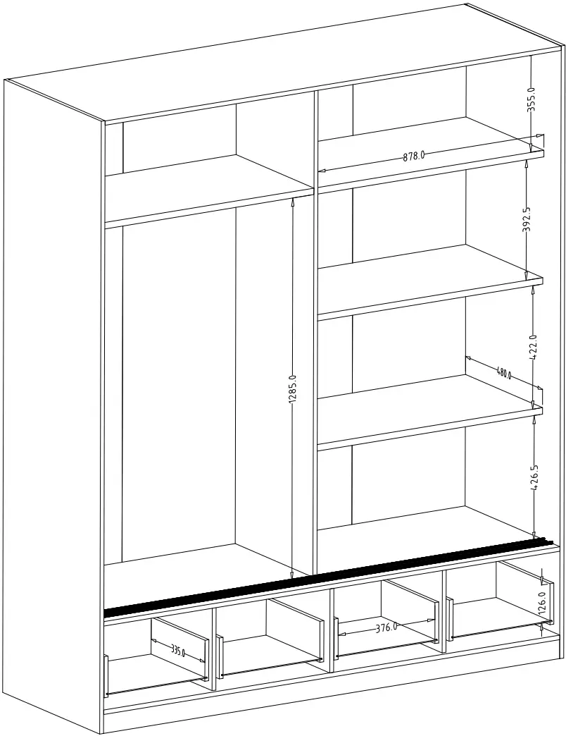 Dulap-cupe Helvetia Beta 22MA1662 (Mauvella Oak)