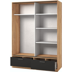 Dulap-cupe Helvetia Beta 22MW1661 (Mauvella Oak/Black) Thumb