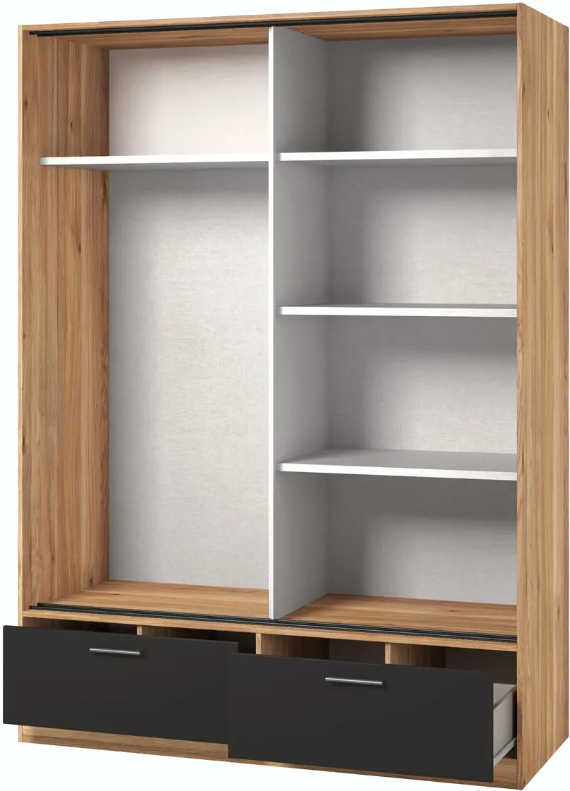 Dulap-cupe Helvetia Beta 22MW1661 (Mauvella Oak/Black)