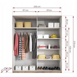 Dulap-cupe Helvetia Galaxy 2493EA17 (White/Beaufort Oak) Thumb