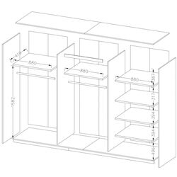 Dulap-cupe Helvetia Galaxy 24AAEA69 (Ash Abisko) Thumb