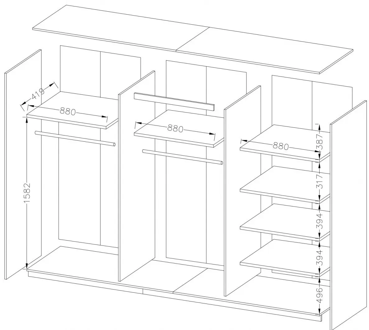 Dulap-cupe Helvetia Galaxy 24AAEA69 (Ash Abisko) - 3