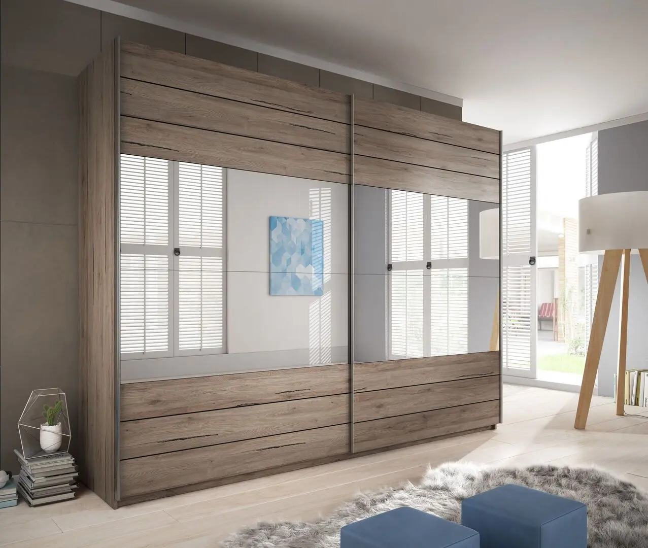 Шкаф-купе Helvetia Galaxy 24M0EA59 (Дуб Санремо Темный)