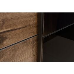 Dulap-cupe Helvetia Galaxy 24ZBEA67 (Monastic Oak/Black Glass) Thumb