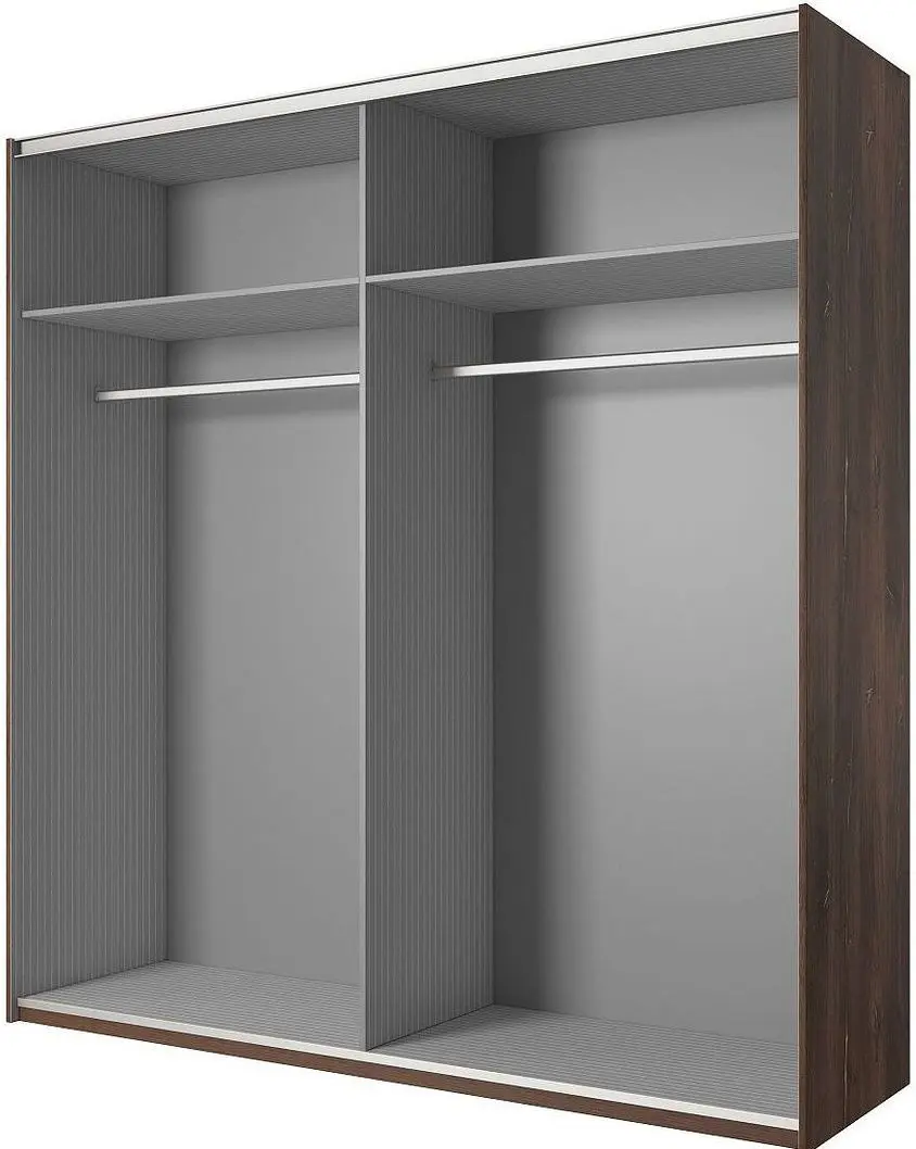 Шкаф-купе Helvetia Sigma 200x213x64 (Flagstaff Oak Dark/Black Matt) - 2