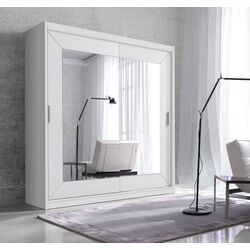 Dulap-cupe cu oglinda Helvetia Alfa 200 cm (White)