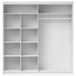 Шкаф-купе с зеркалом Helvetia Alfa 200 cm (White) Thumb