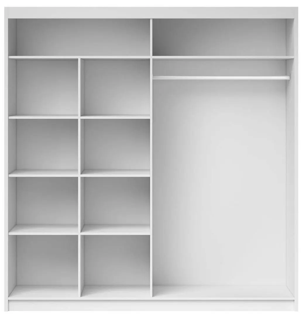 Шкаф-купе с зеркалом Helvetia Alfa 200 cm (White) - 4