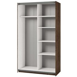 Dulap-cupe cu oglinda Helvetia Beta 120 cm (Monastery Oak/Black) Thumb