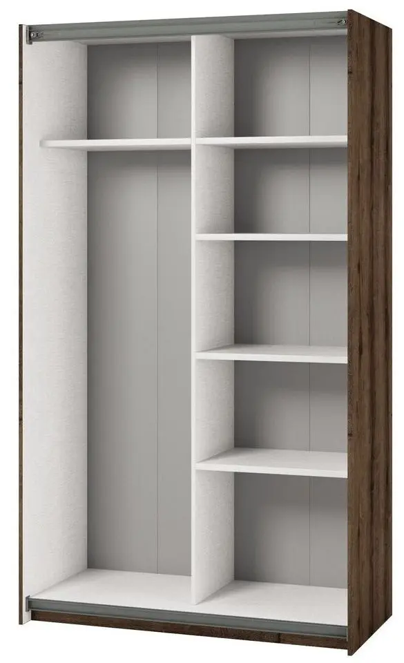 Dulap-cupe cu oglinda Helvetia Beta 120 cm (Monastery Oak/Black) - 3