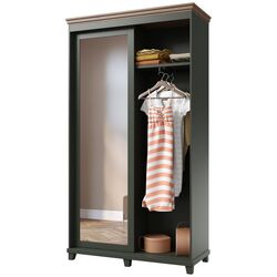 Шкаф-купе с зеркалом Helvetia Evora 2D 120 cm (Green/Lefkas Oak) Thumb