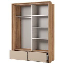 Dulap-cupe cu oglinda Helvetia Impressio 2D2SZ 159 cm (Mauvella Oak/Congo) Thumb