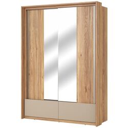 Dulap-cupe cu oglinda Helvetia Impressio 2D2SZ 159 cm (Mauvella Oak/Congo) Thumb