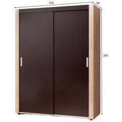 Шкаф-купе Ideal Mobila Select (Sonoma Oak/Wenge) Thumb