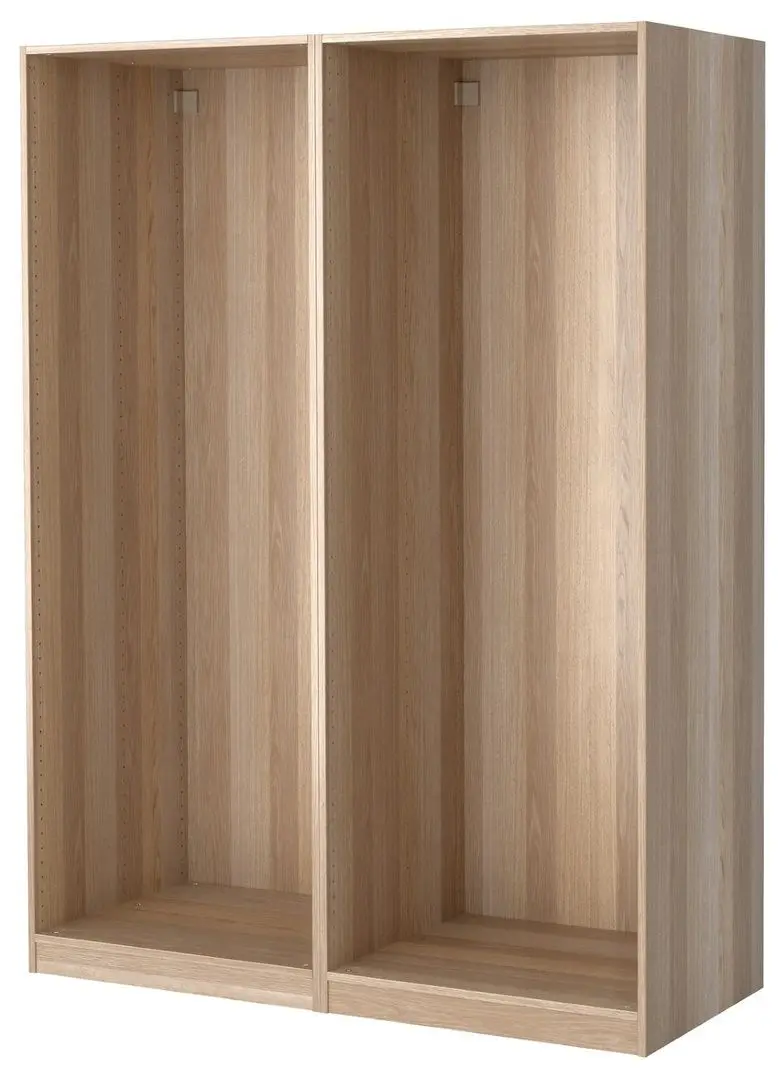 Корпус шкафа Ikea Pax 2 отделения 150x58x201 (Крашеный Дуб Беленый)
