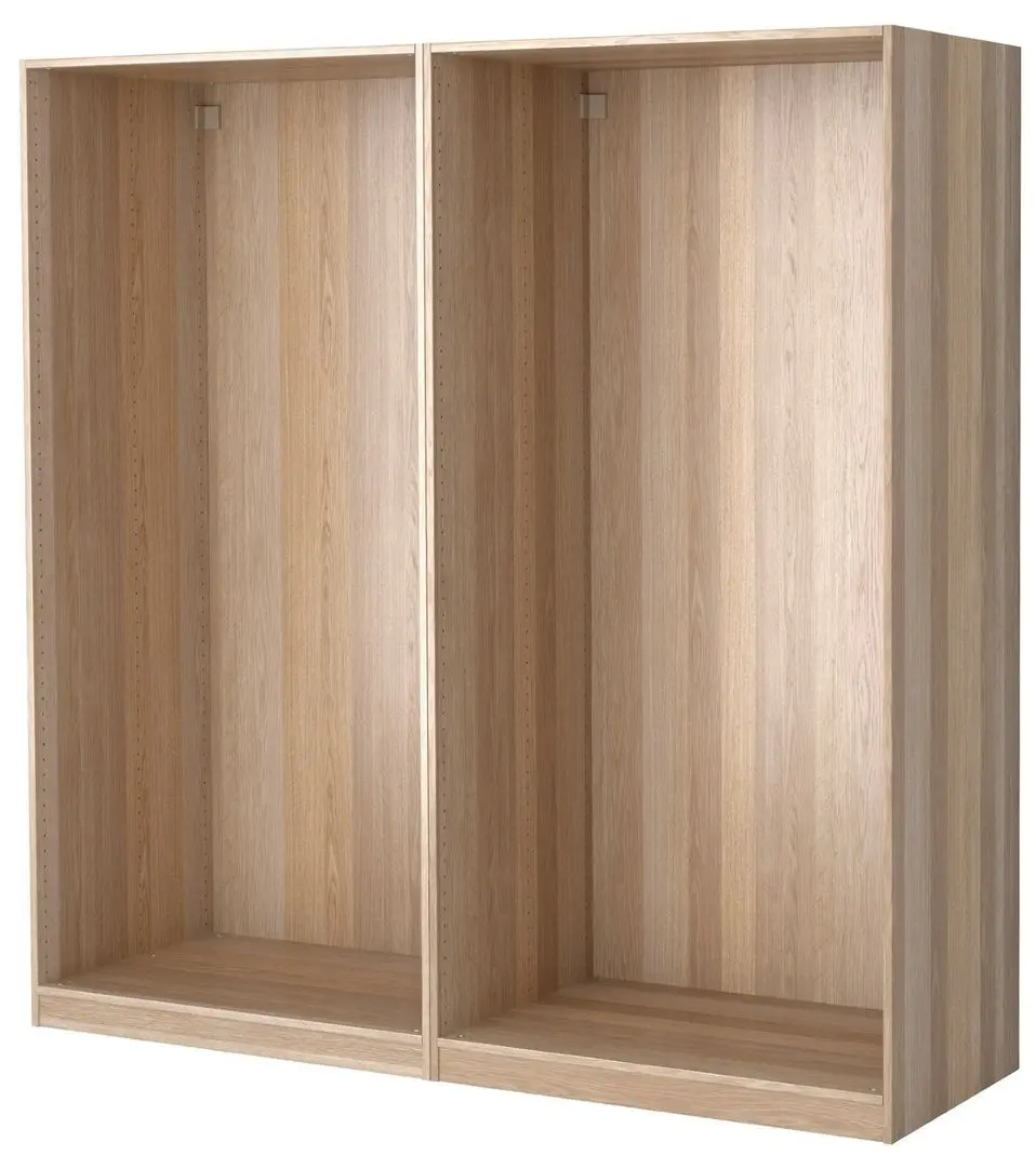 Cadru dulap Ikea Pax 2 secții 200x58x201 (Stejar Vopsit Alb)
