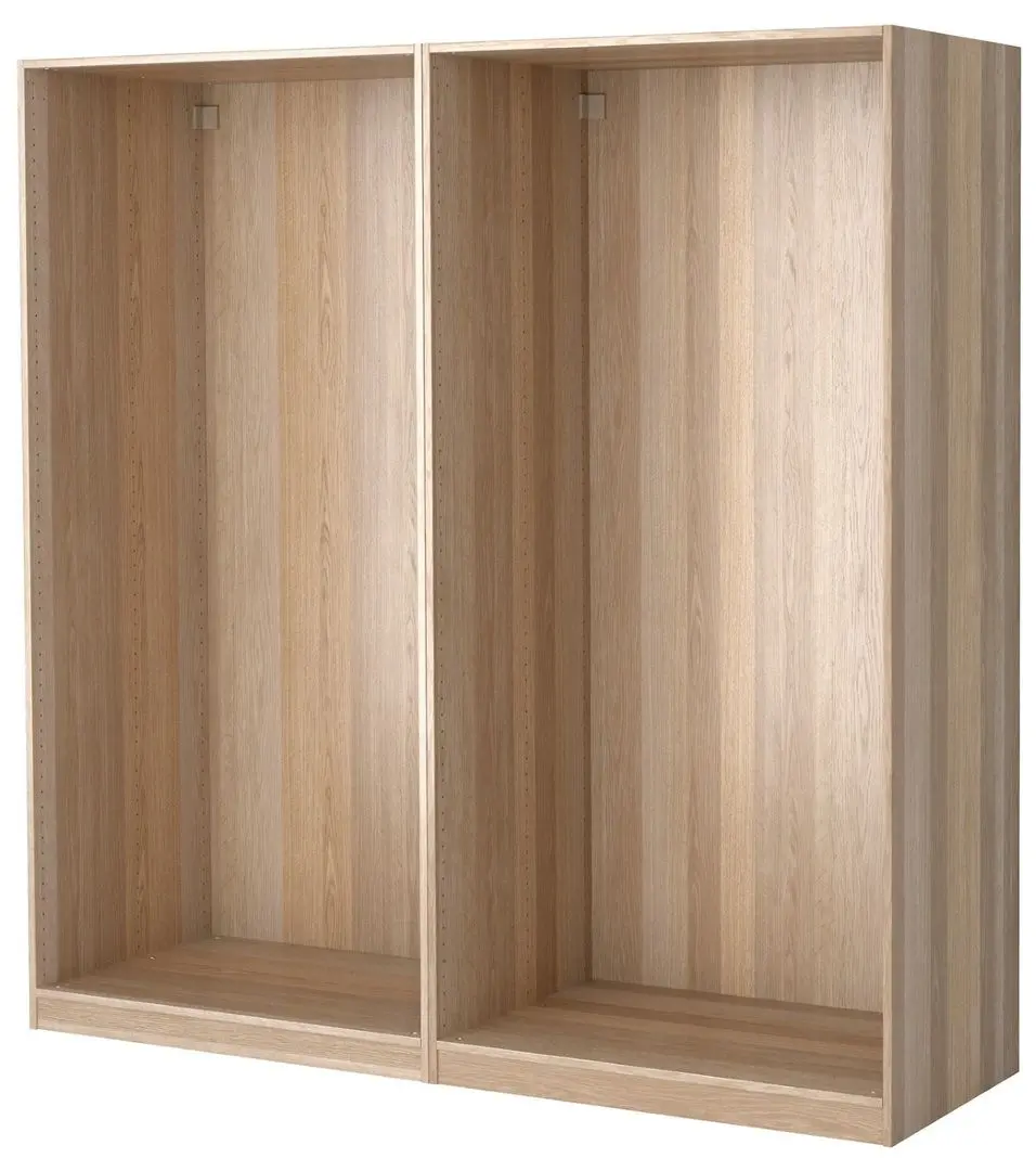 Корпус шкафа Ikea Pax 2 отделения 200x58x201 (Крашеный Дуб Беленый)