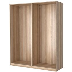 Carcasa dulap-cupe Ikea Pax 2 secții 200x58x236 (Aspect Stejar Antichizat)