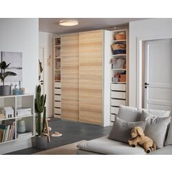 Шкаф-купе Ikea Pax 250x66x236 (Белый/Мехамн) Thumb