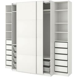 Dulap-cupe Ikea Pax 250x66x236 (Alb/Mehamn)