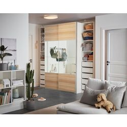 Шкаф-купе Ikea Pax 250x66x236 (Белый/Мехамн Аули) Thumb