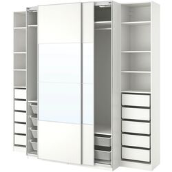 Dulap-cupe Ikea Pax 250x66x236 (Alb/Mehamn Auli)