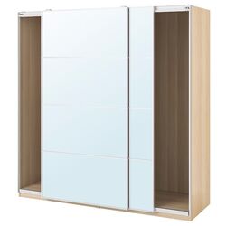 Dulap-cupe Ikea Pax/Auli 200x66x201 (Aspect Stejar Antichizat/Oglinda)