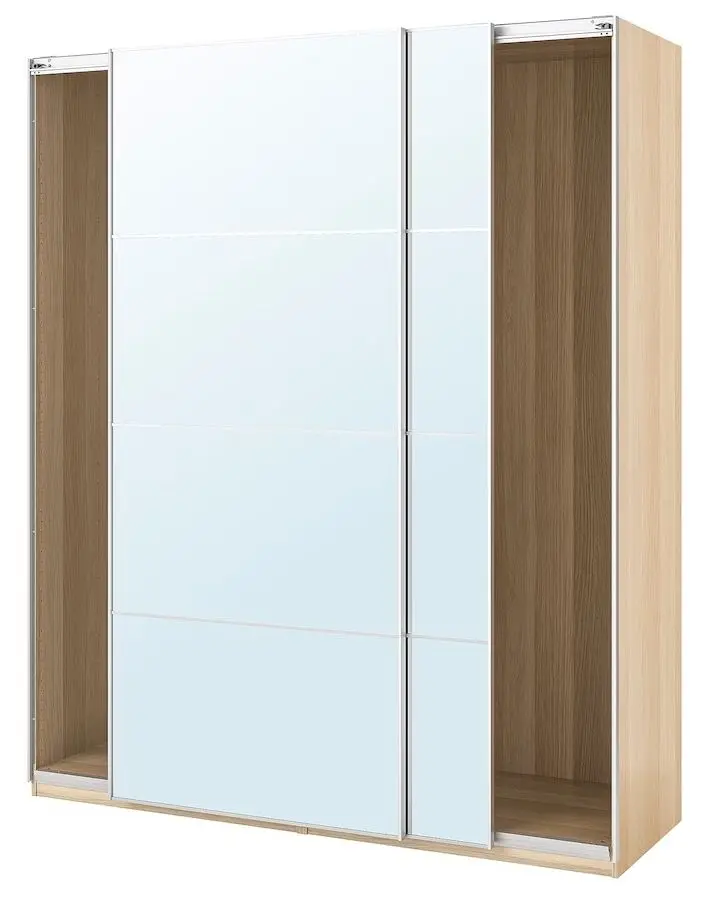 Dulap-cupe Ikea Pax/Auli 200x66x236 (Aspect Stejar Antichizat/Oglinda)