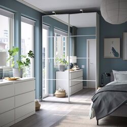 Dulap-cupe Ikea Pax/Auli rafturi/bare/cosuri/oglinda 150x44x236 (Alb) Thumb