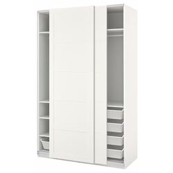Dulap-cupe Ikea Pax/Grimo rafturi/bare/5 cosuri 150x66x236 (Alb) Thumb