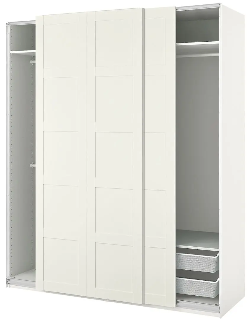 Dulap-cupe Ikea Pax/Bergsbo cu cadru 200x66x236 (Alb)