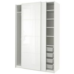 Dulap-cupe Ikea Pax/Farvik usi de sticla 150x66x236 (Alb) Thumb