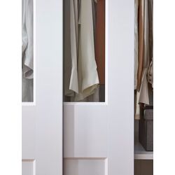Dulap-cupe Ikea Pax/Grimo 4 rafturi/bare/cosuri/sticla transparenta 150x66x201 (Alb) Thumb