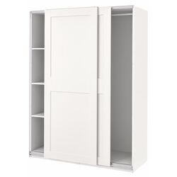 Dulap-cupe Ikea Pax/Grimo rafturi/bara 150x66x201 (Alb) Thumb