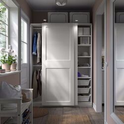 Dulap-cupe Ikea Pax/Grimo polite/bare/cosuri 150x66x201 (Alb) Thumb