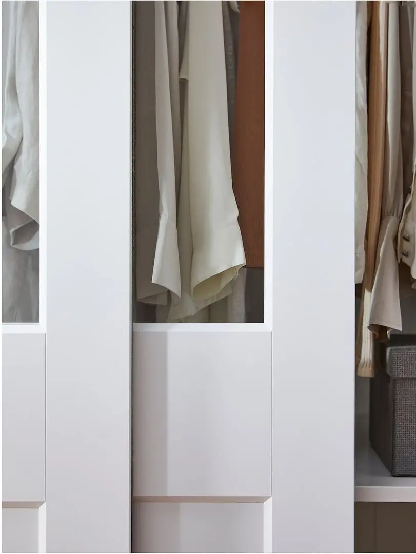 Dulap-cupe Ikea Pax/Grimo sticla transparenta 150x66x201 (Alb)